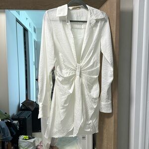 Choosy white mini dress